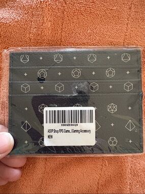RPG Dice Pattern Card Holder — Dark Blue